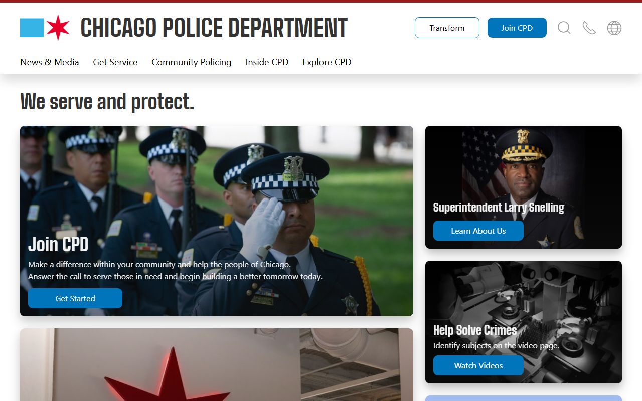 Chicago Police Department website showing DUI records and arrest information
