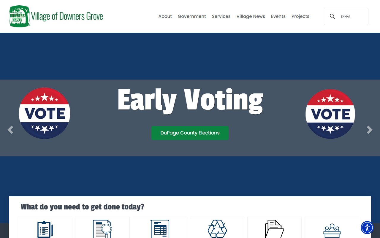 Village of Downers Grove website for DUI records and public information