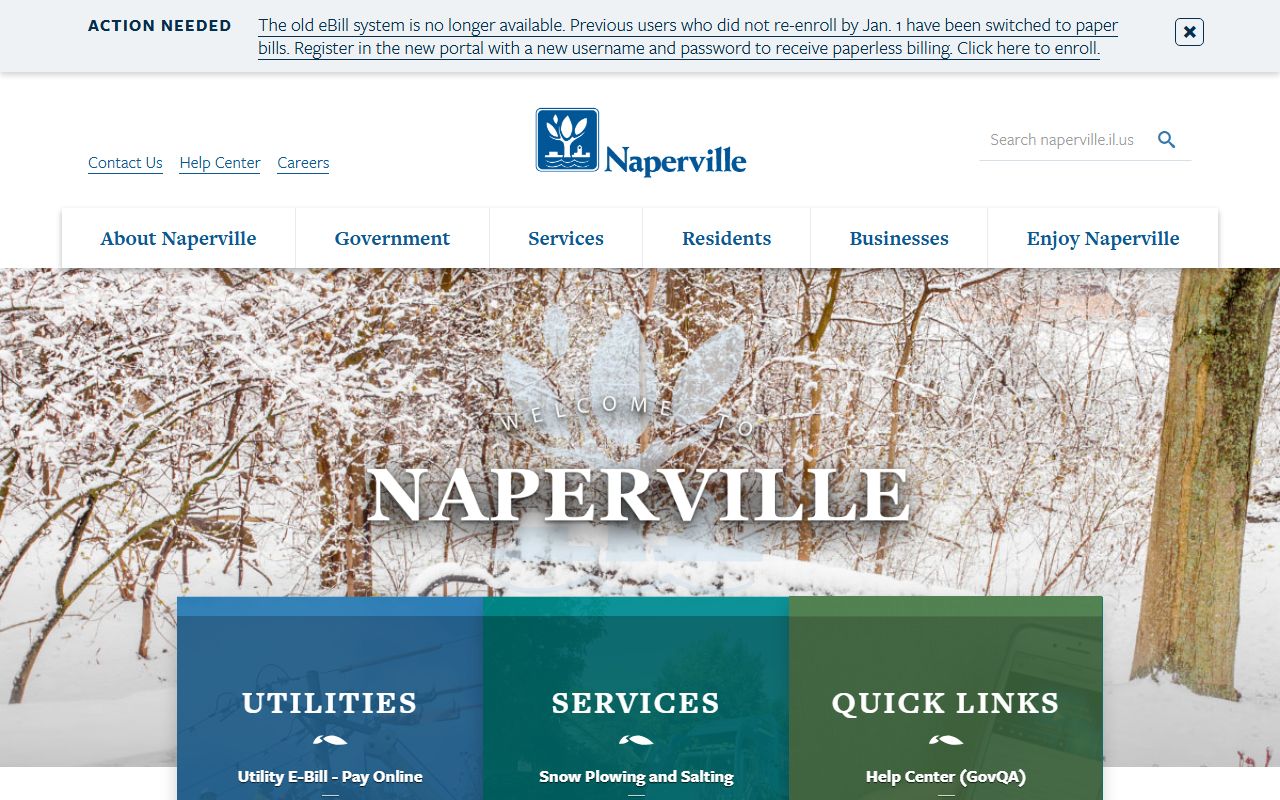 City of Naperville website for accessing DUI court records and public information