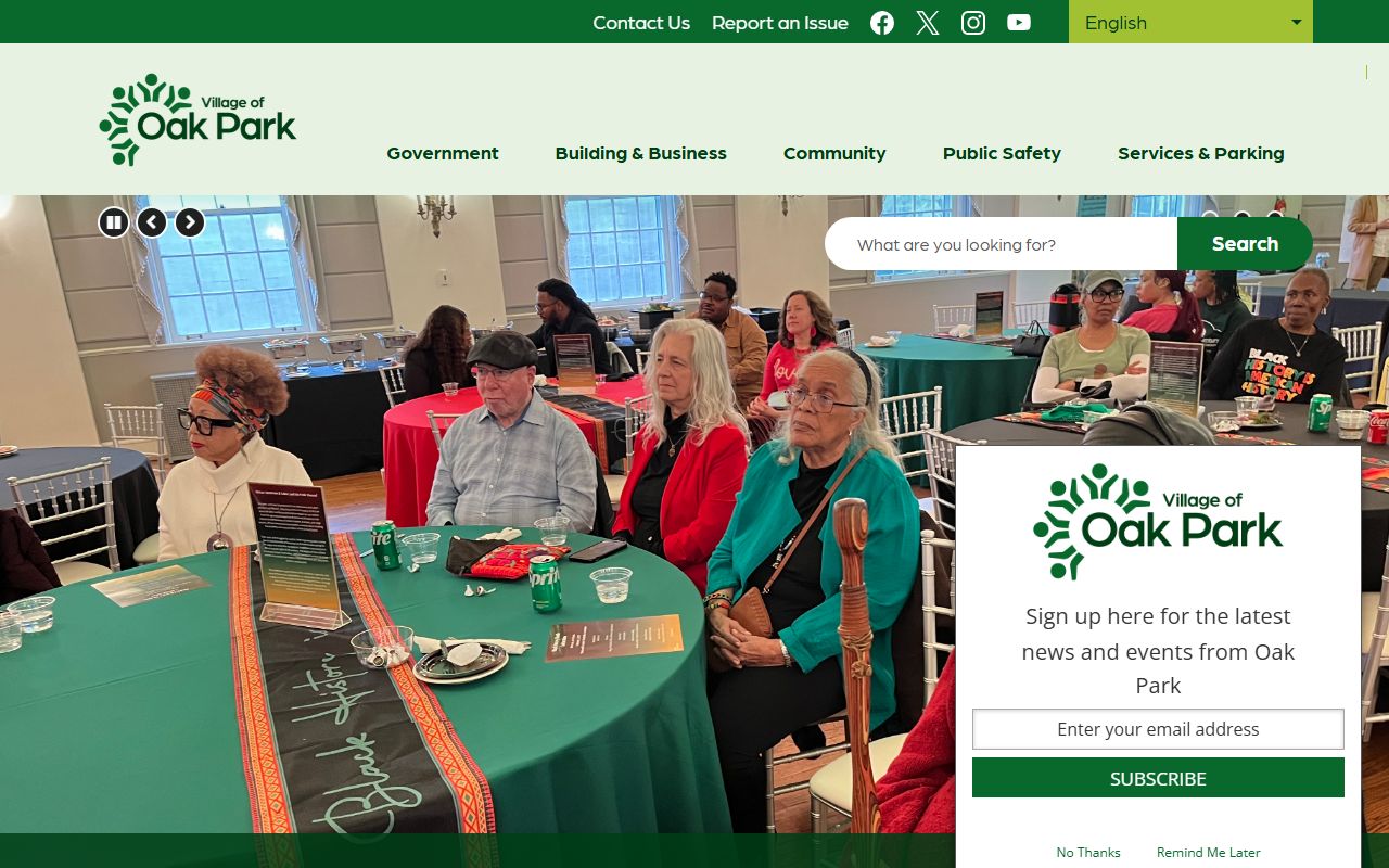 Village of Oak Park website for public records and DUI information