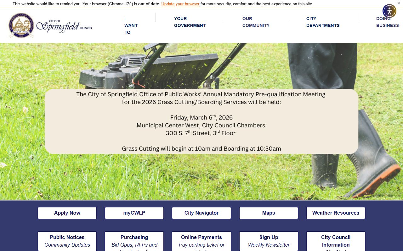 City of Springfield website for public records and DUI information