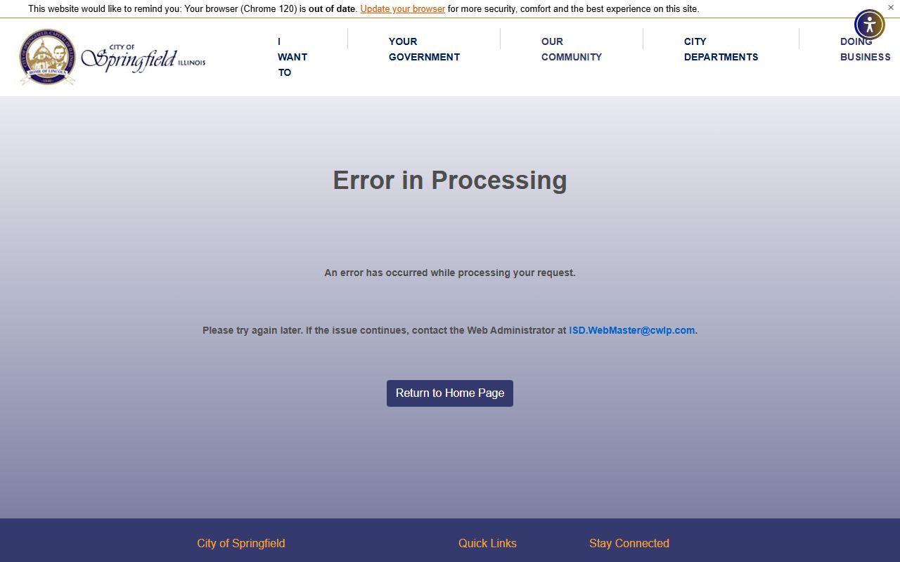 Springfield Police Department website for DUI records and arrest information