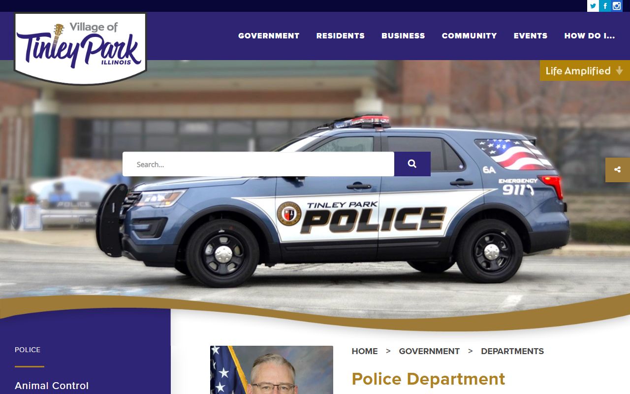 Tinley Park Police Department website for DUI records and arrest information