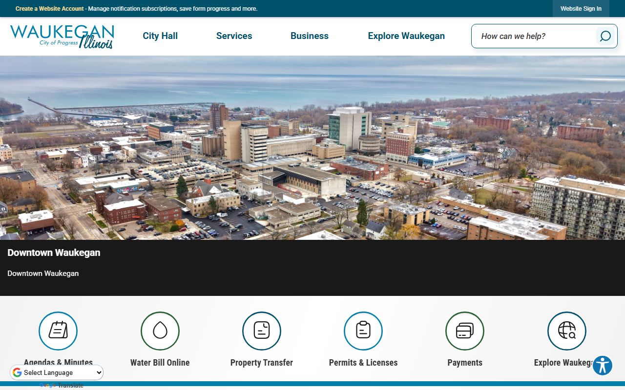 City of Waukegan website for public records and DUI information
