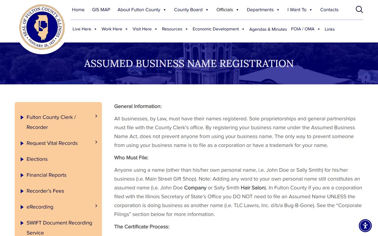 Fulton County Circuit Clerk website for DUI records in Lewistown Illinois