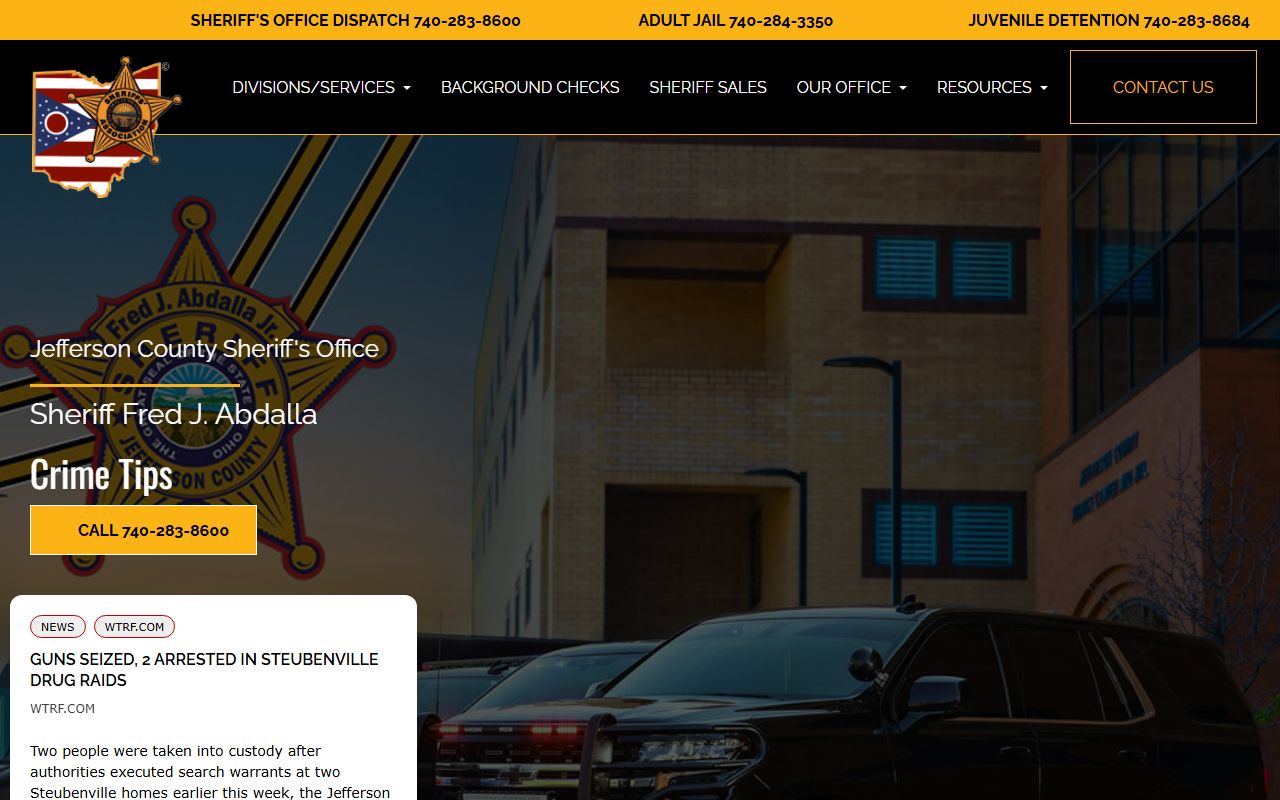 Jefferson County Sheriff website for DUI arrest records in Mt. Vernon Illinois