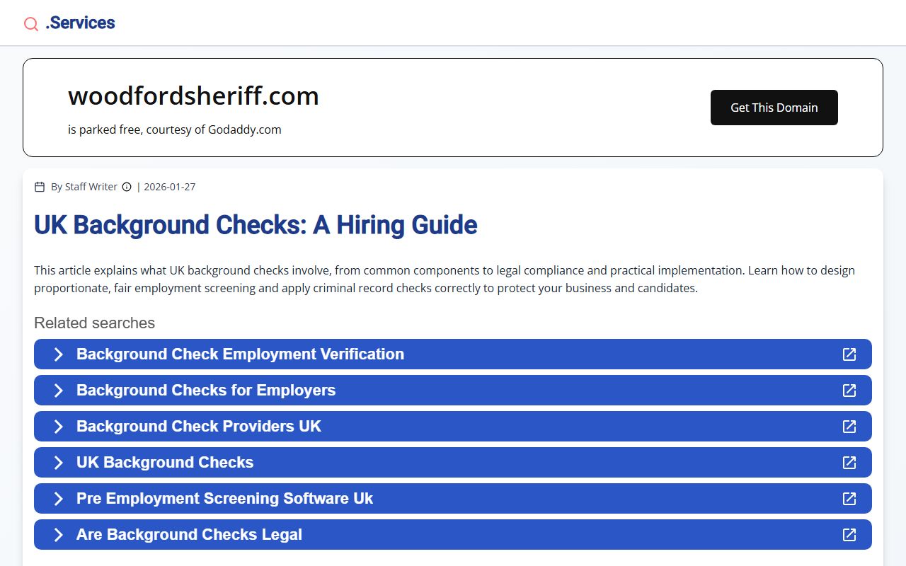Woodford County Sheriff website showing DUI arrest resources for Woodford County